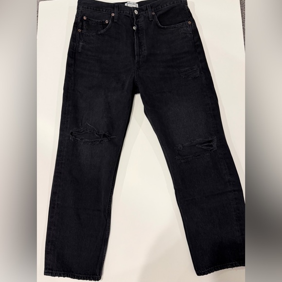 Agolde women’s Black Straight Jeans - Picture 2 of 11